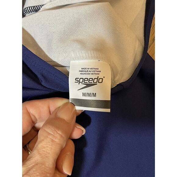 Speedo Ladies' 1-piece Halter Swim Suit Swimsuit, Blue, Halter Size medium - Picture 15 of 16